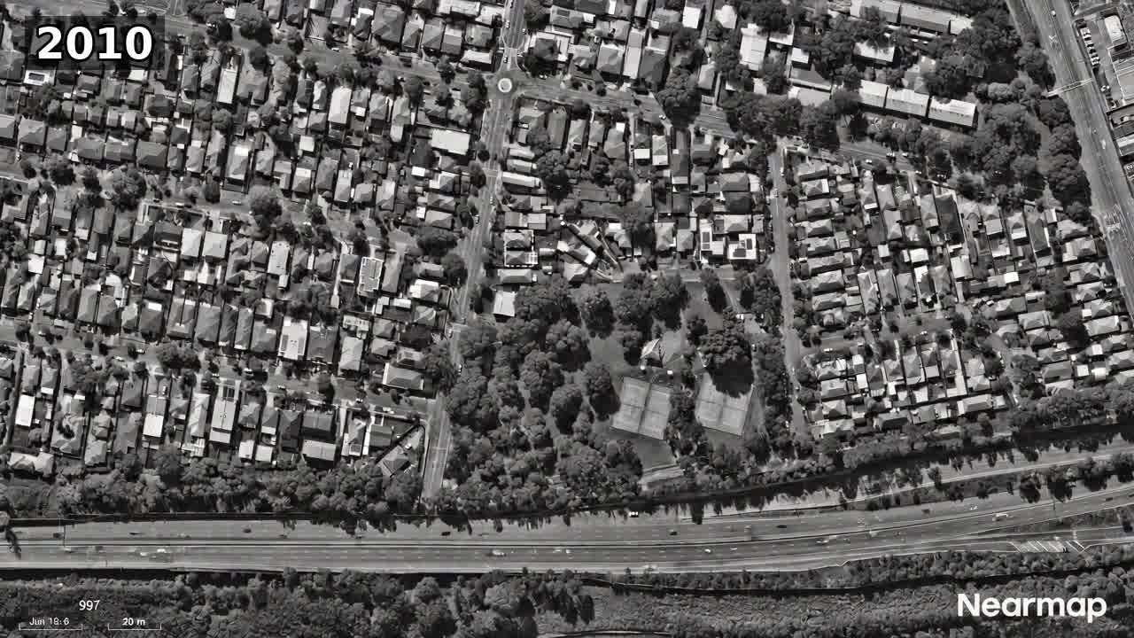 Suburb aerial, recovered date 2010